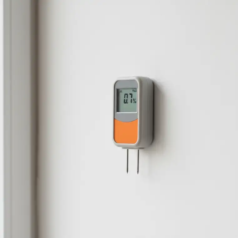 Ściana z nałożonym tynkiem gipsowym podczas schnięcia, przygotowywana do gładzi gipsowej, pokazująca etap, gdy jeszcze nie można kłaść gładzi bez ryzyka pęknięć