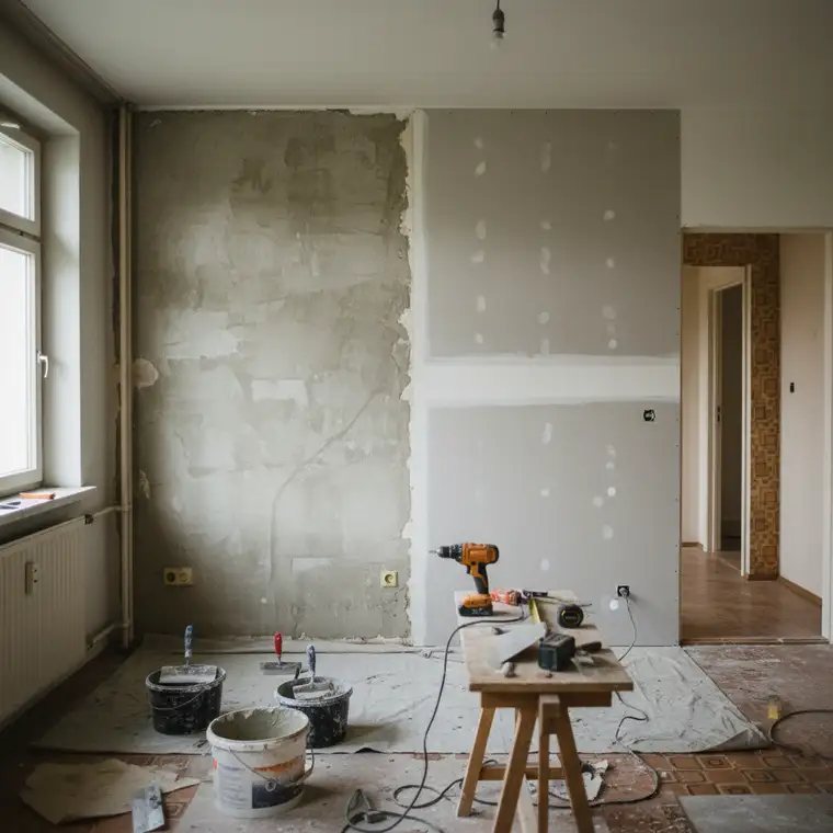 Wyrównywanie krzywych ścian w mieszkaniach z lat 70 - tynk czy płyta g-k?