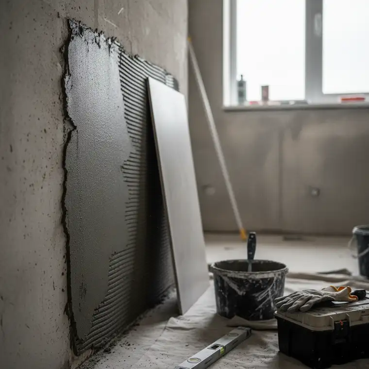 Wyrównanie ściany klejem do płytek w łazience bez tynkowania - czy to możliwe?