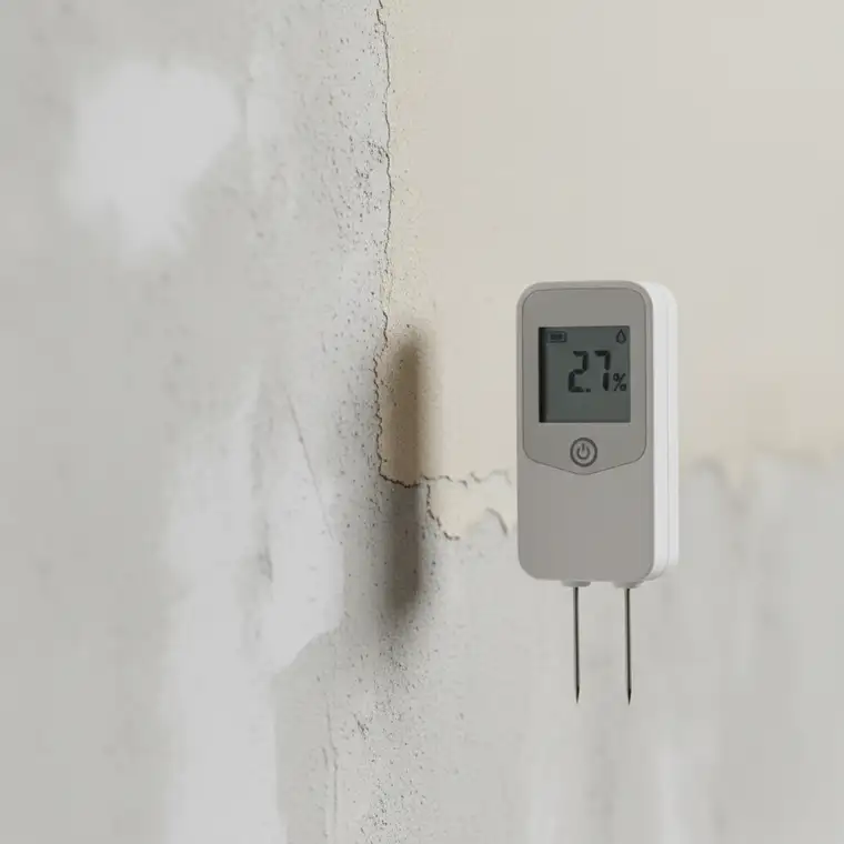 Świeżo położona gruba warstwa gładzi w zimnym mieszkaniu, przygotowanie przed malowaniem ścian po dokładnym wyschnięciu