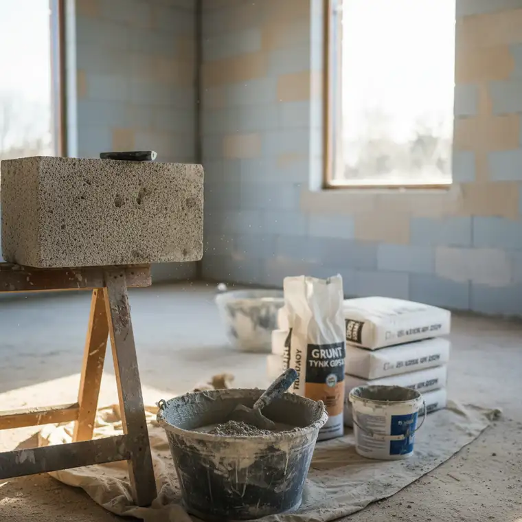 Jak wybrać grunt pod tynk gipsowy na beton komórkowy