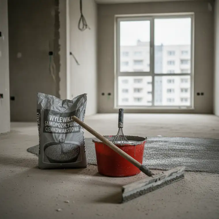 Wylewka samopoziomująca cienkowarstwowa pod panele w bloku z wielkiej płyty